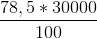\frac{78,5*30000}{100}