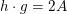 \small h\cdot g =2A