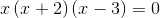 x\left (x+2\right )\left ( x-3 \right )=0