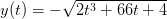 y(t)=-\sqrt{2t^3+66t+4}
