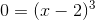 0=(x-2)^3