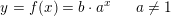 \small y=f(x)=b\cdot a^x\; \; \; \; \; \; a\neq1