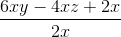\frac{6xy-4xz+2x}{2x}