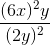 \frac{(6x)^2·y}{(2y)^2}