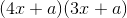 (4x+a)(3x+a)
