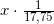 \small x\cdot \tfrac{1}{17{,}75}