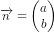 \overrightarrow{n}=\begin{pmatrix} a\\b \end{pmatrix}