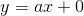 y=ax+0