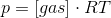 p=\left [ gas \right ]\cdot RT