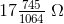 17\tfrac{745}{1064} \: \Omega