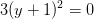 3(y+1)^2=0