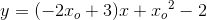 y=(-2x_o+3)x+{x_o}^2-2