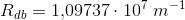R_{db}=1{,}09737\cdot 10^7\; m^{-1}