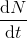 \frac{\mathrm{d} N}{\mathrm{d} t}