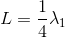 L=\frac{1}{4}\lambda _1