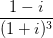 \frac{1-i}{(1+i)^3}