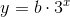 y=b\cdot 3^x