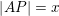 \small \left | AP \right |=x