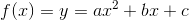 f(x )=y=ax^2+bx+c
