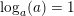 \small \log_a(a)=1