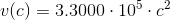 v(c)=3.3000\cdot 10^5\cdot c^2