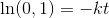 \ln(0,1)=-kt