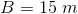 B=15\; m