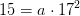 15=a\cdot 17^2