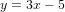 \small y=3x-5