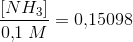 \frac{\left [ NH_3 \right ]}{0{,}1\; M}=0{,}15098