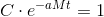 C\cdot e^{-aMt}=1