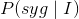 P(syg\mid I)