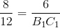 \frac{8}{12}=\frac{6}{B_{1}C_{1}}