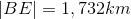 |BE|=1,732km