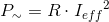 P_{\sim}=R\cdot{ I_{eff}}^2