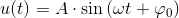 u(t)=A\cdot \sin\left ( \omega t+\varphi _0 \right )