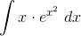 \int x\cdot e^{x^{2}}\ dx