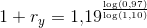 1+r_y=1{,}19^{\frac{\log(0,97)}{\log(1{,}10)}}