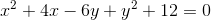 x^2+4x-6y+y^2+12=0