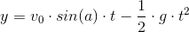 y=v_0\cdot sin(a)\cdot t-\frac{1}{2}\cdot g\cdot t^2