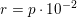 \small r=p\cdot 10^{-2}