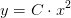 y =C\cdot x^2