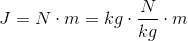 J=N\cdot m=kg\cdot \frac{N}{kg}\cdot m