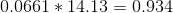 0.0661*14.13=0.934