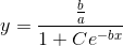 y=\frac{\tfrac{b}{a}}{1+Ce^{-bx}}