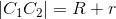 \left | C_1C_2 \right |=R+r