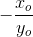 -\frac{x_o}{y_o}