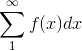 \sum_1^\infty f(x) dx