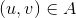 (u,v) \in A