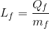 L_f=\frac{Q_f}{m_f}